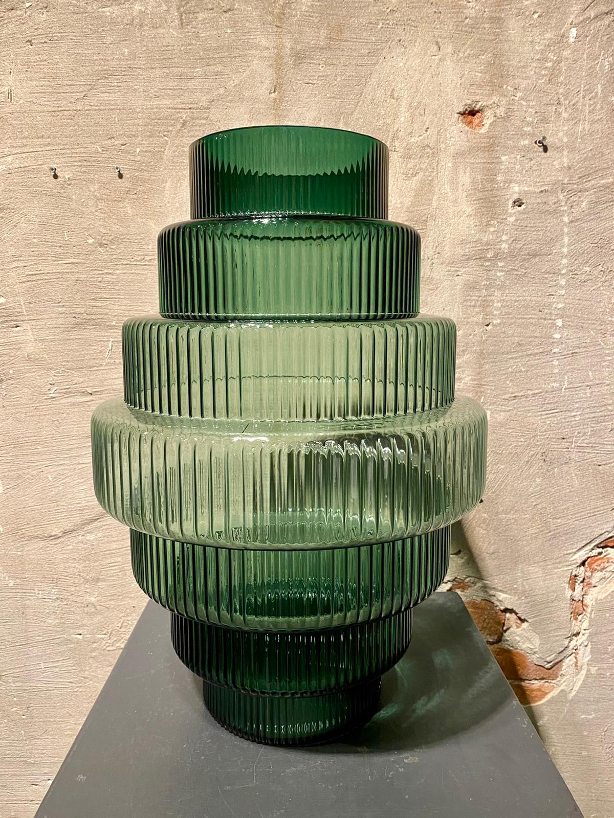 Vertrouwen schraper porselein Vaas pols potten kleur groen hoog - Jasmijn Bloembinders Haarlem