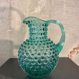 Jasmijnbloembinders - Karaf turquoise hoog 23 cm