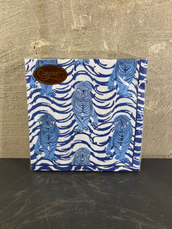 Servetten tiger stripe blue