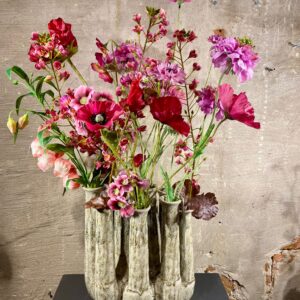 Zijden arrangement kleuren roze tinten