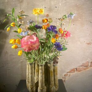 Zijden arrangement Plukbloemen kleuren