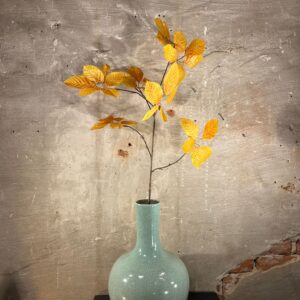 Zijden Fagus tak geel oranje