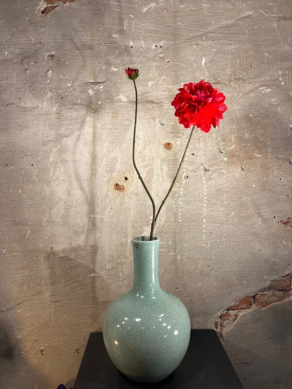 Zijden Dahlia tak rood