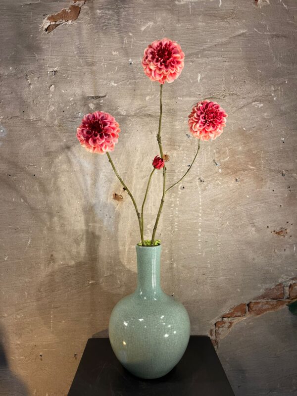 Zijden Dahlia tak roze