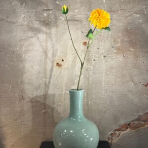 Zijden dahlia tak geel