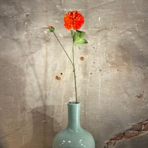 Zijden dahlia tak oranje rood