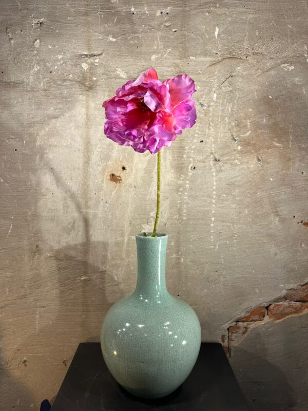 Zijden papaver paars roze