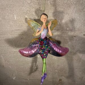 Kerst bloemen elfje paars