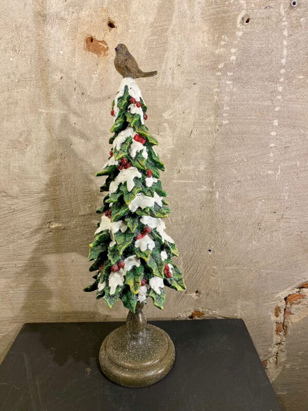 Kerstbomen natuurlijke look met vogeltje