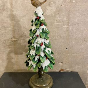 Kerstbomen natuurlijke look met vogeltje