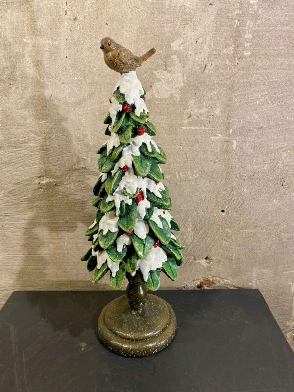 Kerstbomen natuurlijke look met vogeltje