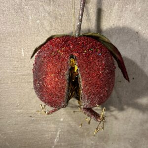 Kerstornament granaatappel rood