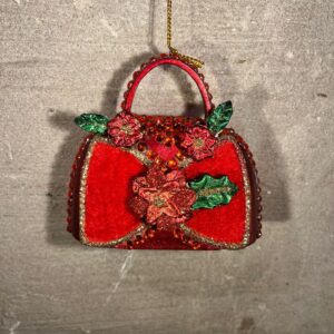 kerst tas rood met velvet