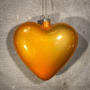 Kerstornament Oranje hart XL