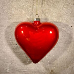 Kerstornament Rood hart L
