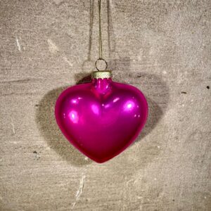 Kerstornament Roze hart S