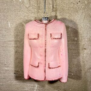 Kerstornament Velvet roze Chanel jasje