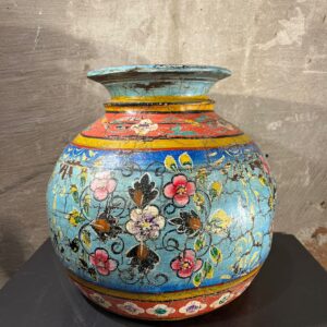 Houten melkpotten Blauw