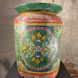 Houten melkpotten Donker groen