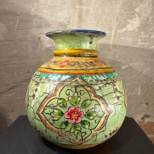 Houten melkpotten Groen