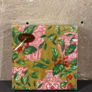 Servetten holly and porcelain