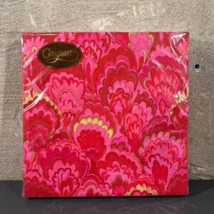 Servetten marbled ceramica red fuchsia