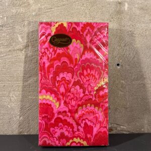 Servetten marbled ceramica red fuchsia