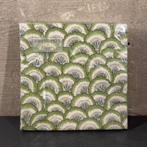 Servetten pontchartain scallop green