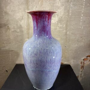 Aardewerk vaas paars rood