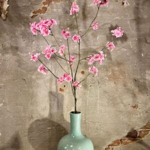 Zijden Bloesem tak donker Roze