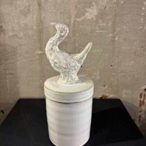 Voorraad pot met vogel