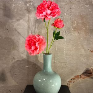 Zijden Pioen tak Donker roze