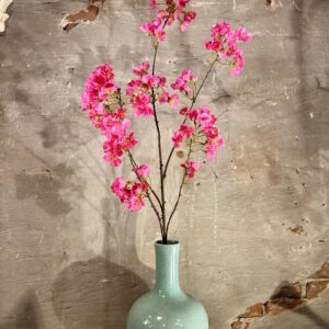 Zijden Pioen tak Fuchsia