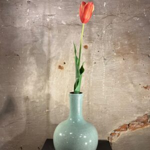 Zijden Tulpen oranje met geel