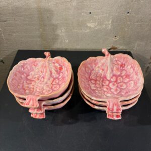 set van zes granaatappel schaaltjes