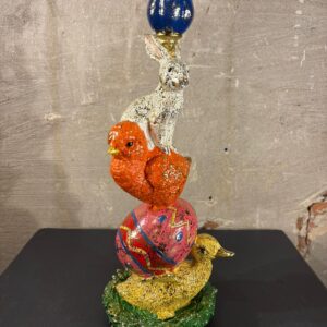 Kandelaar eend kuiken en haas