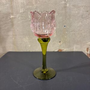 Tulpen waxinehouder roze klein