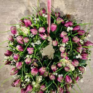 Zijden krans Fritillaria Magenta roze