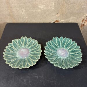 set van twee bordjes zinnia groen