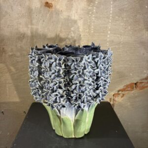 Hyacinten vaas blauw rond