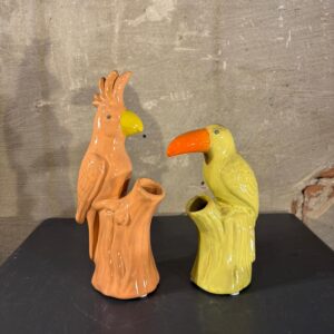 Set papegaaien vaasjes