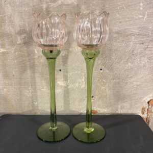 set tulpen waxines set van 2 kleur licht roze