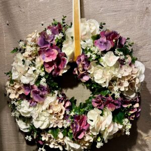 Zijden krans rozen Hortensia