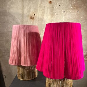 Zeegras lantaarn tafel model licht roze & donker roze