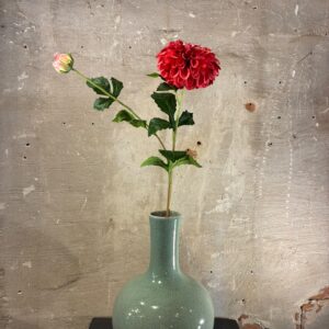 Zijden dahlia rood roze
