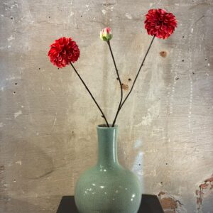 Zijden dahlia rood roze