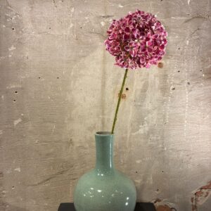 Zijden hortensia bol donker roze paars