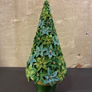 Resin kerstboom emerald blossom green
