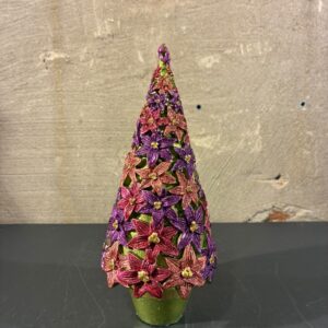 Resin kerstboom floral jewel