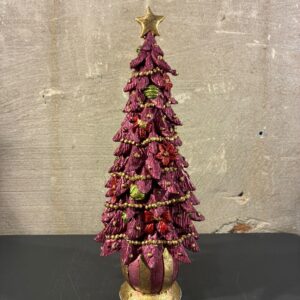 Resin kerstboom traditional paars